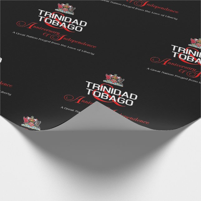 Happy Anniversary of Independence T&T Wrapping Paper (Corner)