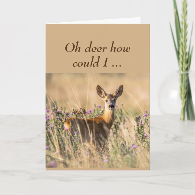 Happy Anniversary One I love Humour Deer Card (Front)