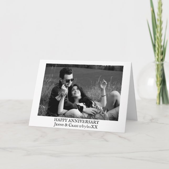 Happy Anniversary, Personalised Photo Card (Front)