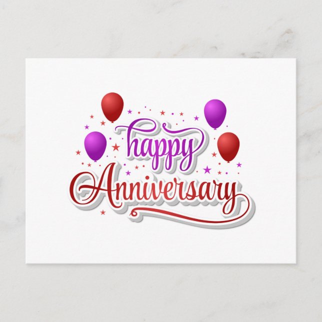 Happy Anniversary  Postcard (Front)