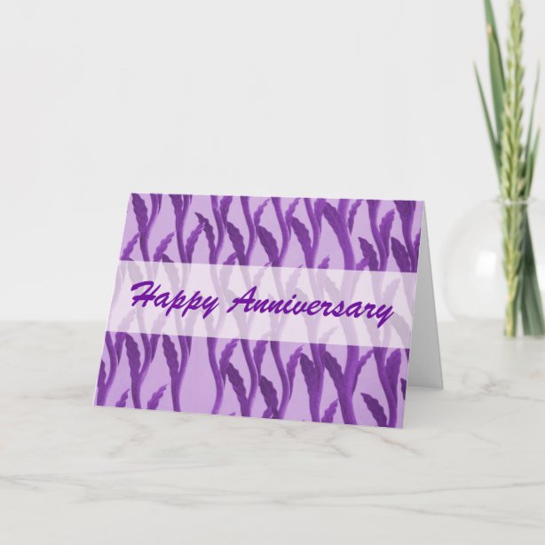 Purple Anniversary Cards | Zazzle.com.au