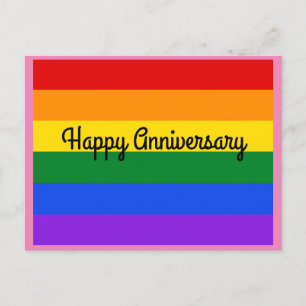 Happy Anniversary Rainbow #1 Postcard