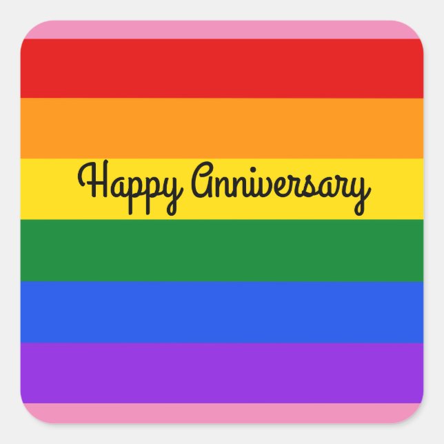 Happy Anniversary Rainbow #1 Stickers (Front)