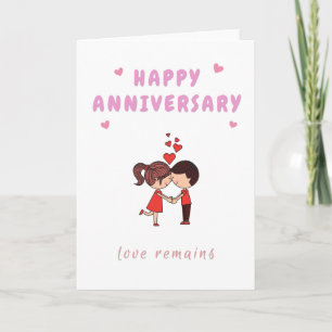 Happy Anniversary Red Couple Card