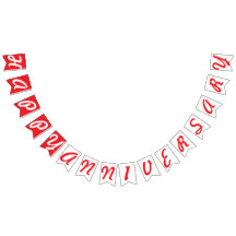 HAPPY ANNIVERSARY, RED + White