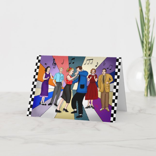 Happy Anniversary | Retro Nostalgic 1950's   Card (Front)