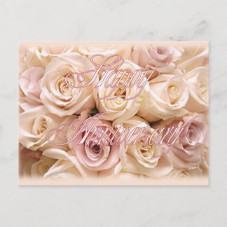 HAPPY ANNIVERSARY ROSES by SHARON SHARPE Postcard