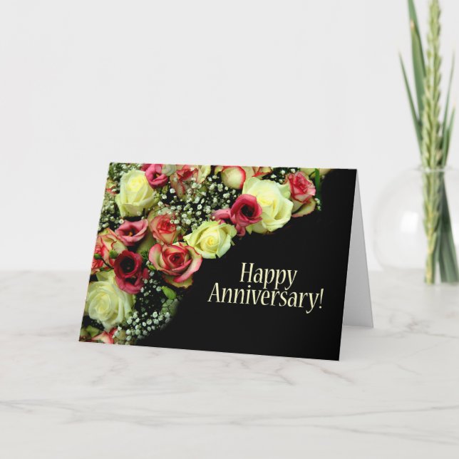 Happy Anniversary roses Card (Front)