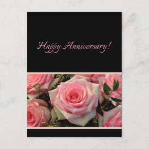 Happy Anniversary roses Postcard