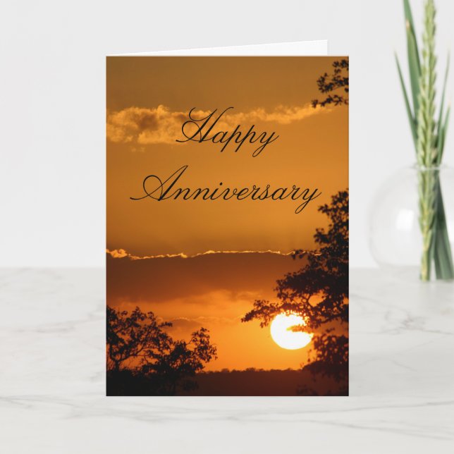 Happy Anniversary Selati Sunset Card (Front)