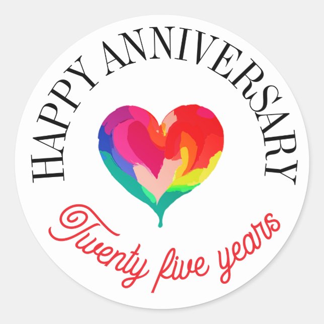 Happy anniversary stickers (Front)