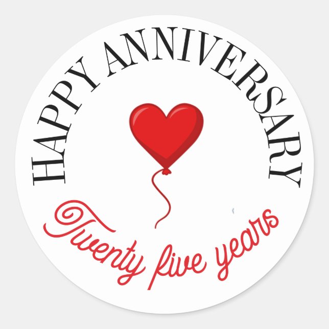 Happy anniversary stickers (Front)