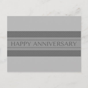 happy anniversary stripe postcard
