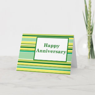 Happy Anniversary : Striped : Card