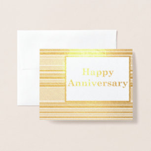 Happy Anniversary Stripes Foil Card