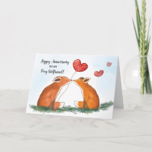 Happy Anniversary to Foxy Girlfriend Card