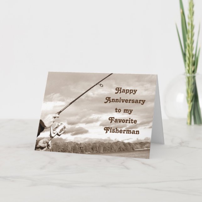 HAPPY ANNIVERSARY TO MY *FAVORITE FISHERMAN* CARD (Front)