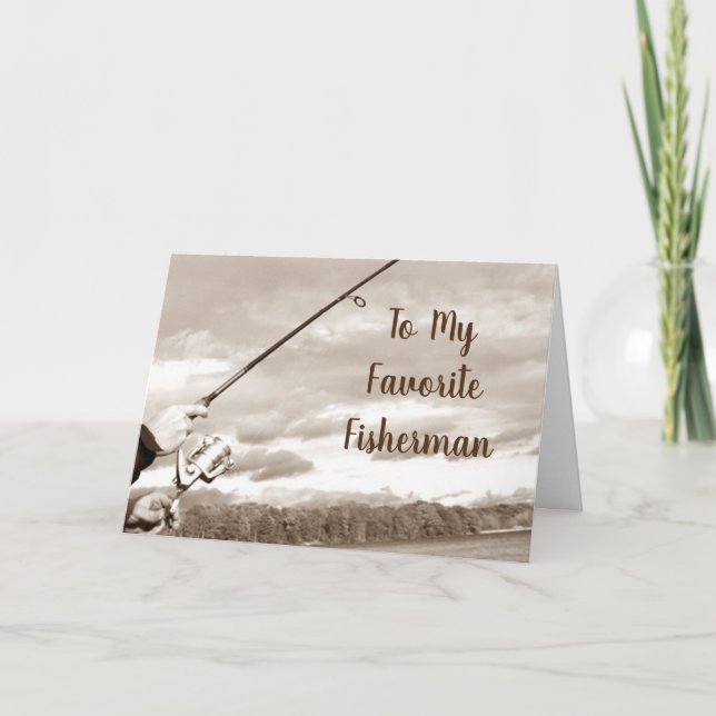 HAPPY ANNIVERSARY TO MY *FAVORITE FISHERMAN* CARD (Front)