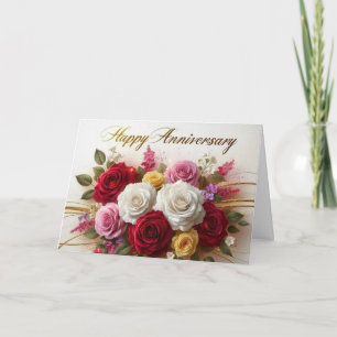 Happy Anniversary to My Husband – Romantic Love Qu Card
