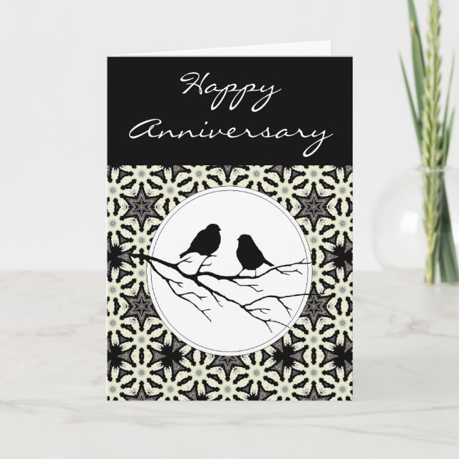 Happy Anniversary Two Birds of a Feather Card (Front)