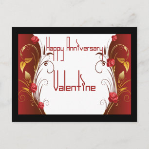 Happy Anniversary Valentine Postcard