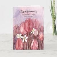 Happy Anniversary Valentine's Day Scripture Tulip