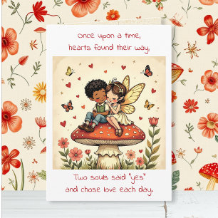 Happy Anniversary Vintage Cottage Core Fairy Poem Card