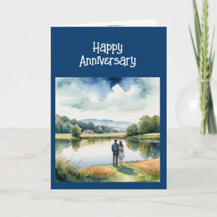 Happy Anniversary Wishing Love Happiness Holiday Card