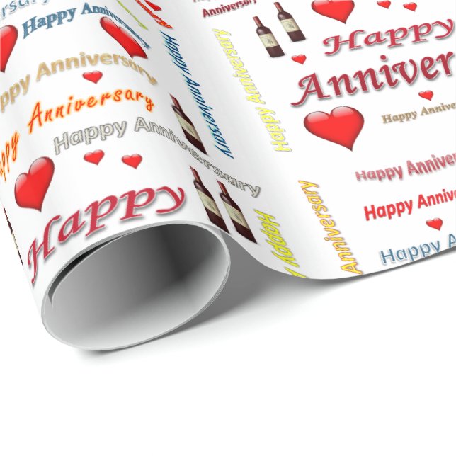 Happy Anniversary Wrapping Paper (Roll Corner)