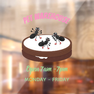 Happy ants ice skating on cookie cartoon