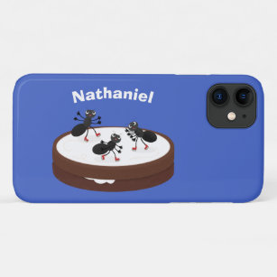 Happy ants ice skating on cookie cartoon Case-Mate iPhone case