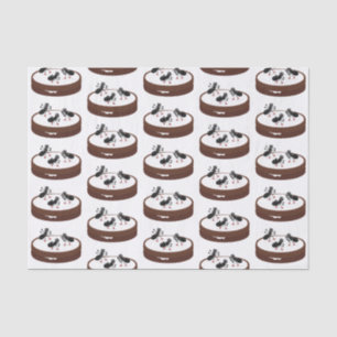 Happy ants ice skating on cookie cartoon tissue paper