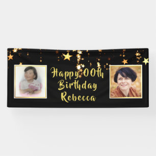 Happy ANY Birthday Stars Then & Now Photos Banner
