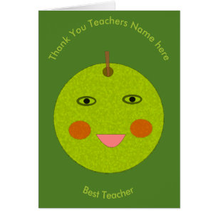 Happy Apple Best Teacher Thank You Card
