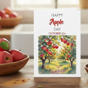 Happy Apple Day   October 21st Card
