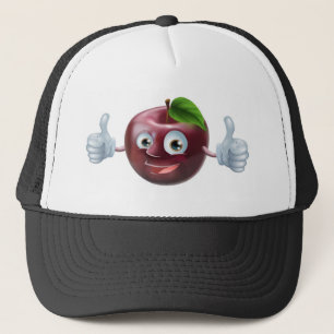 Happy apple man trucker hat
