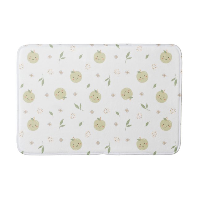 Happy Apples Pattern - Bath Mat (Front)