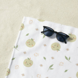 Happy Apples Pattern - Beach Towel