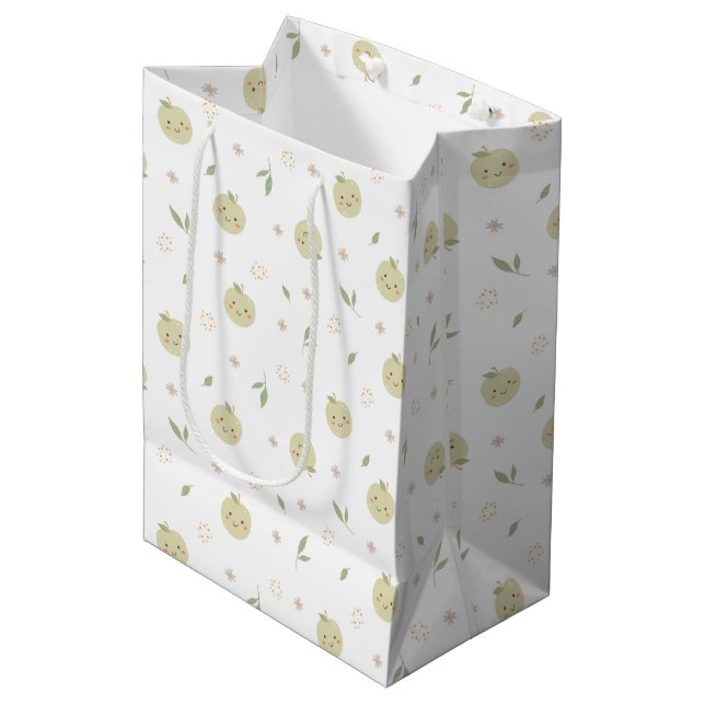 Happy Apples Pattern - Gift Bag (Front Angled)