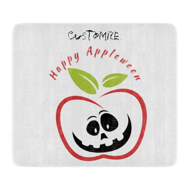 Happy Appleween Jack O'lantern Thunder_Cove Cutting Board (Front)