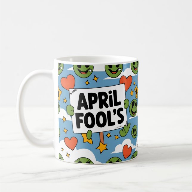 Happy April Fool's Day Gift idea Coffee Mug (Left)