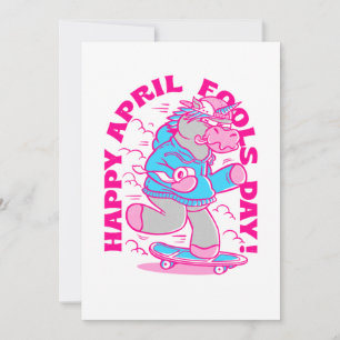 happy April Fools Day unicorn funny Invitation