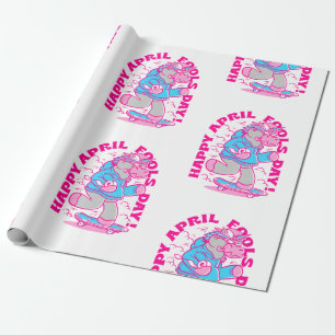 happy April Fools Day unicorn funny Wrapping Paper