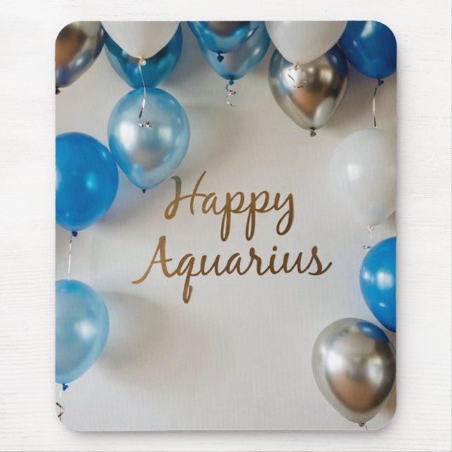 Happy Aquarius MousePad (Front)