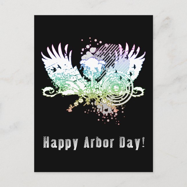 Happy Arbor Day! : hi-fi tree Postcard (Front)
