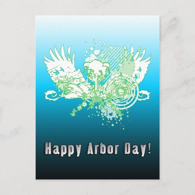 Happy Arbor Day! : hi-fi tree Postcard (Front)