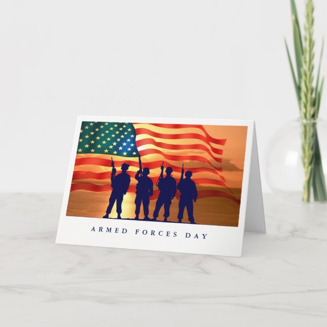 Happy Armed Forces Day Custom Greeting Cards (Front)
