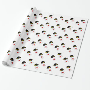 Happy Art Abstract Clown Wrapping Paper