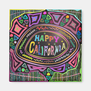 Happy Art: "Happy California" Magnet