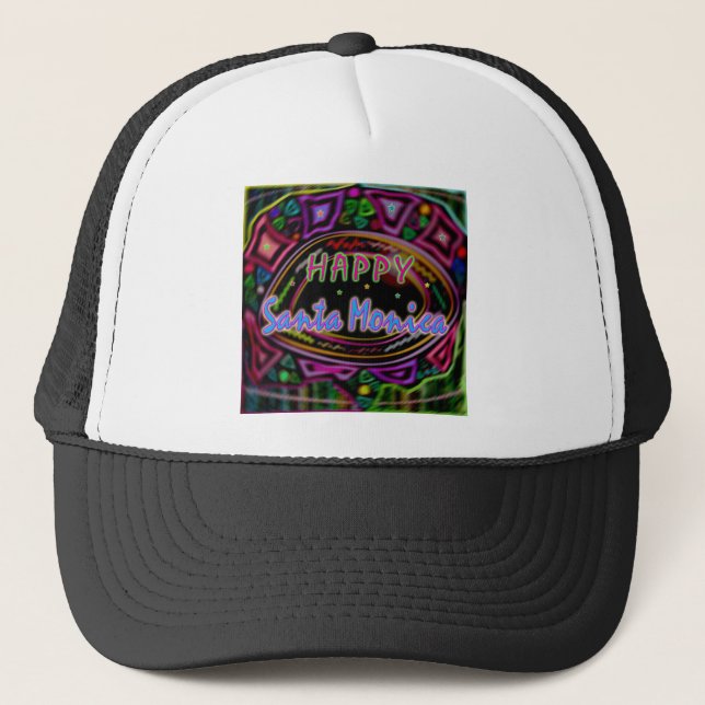 Happy Art: "Happy Santa Monica" Hat (Front)